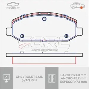 Pastillas de freno cerámica para Chevrolet Sail 1.4L